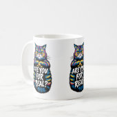 君は不機嫌実在なおもしろい猫か コーヒーマグカップ (正面左)