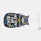 君は不機嫌実在なおもしろい猫か iPhoneケース (裏面横)