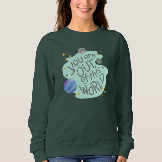 君は世の中から出ている スウェットシャツ (正面)