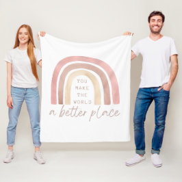 君は世の中を善くするフリースブランケット フリースブランケット