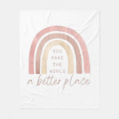 君は世の中を善くするフリースブランケット フリースブランケット (正面)