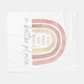 君は世の中を善くするフリースブランケット フリースブランケット (正面(横))