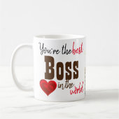 君は世最高の界のボスだ コーヒーマグカップ (左)