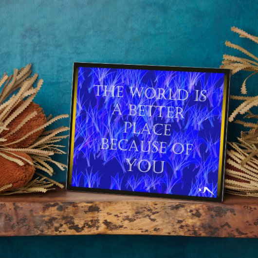 君は世界に歯垢を付けるのだ フォトプラーク (側面)