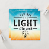 君は世界の光だ聖書のデザイン カード (正面/裏面インサイチュ)