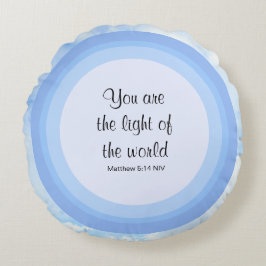 君は世界青聖書の聖句の光だ ラウンドクッション