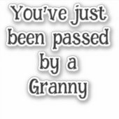 君は今おばあちゃんのビニールデカールに通された シール (正面)