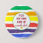 君は何か素晴らしい言葉前向きだ 缶バッジ (正面)