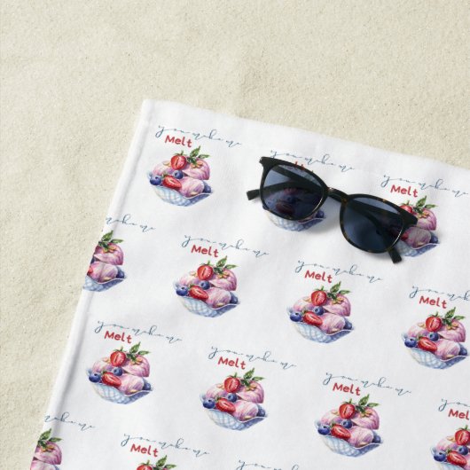 君は僕にアイスクリームをメルトメイクさせる ビーチタオル (インサイチュ)