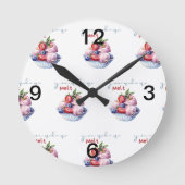 君は僕にアイスクリームをメルトメイクさせる ラウンド壁時計 (正面)