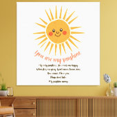 君は僕のサンシャインの歌詞だ キャンバスプリント (インサイチュ (リビング))