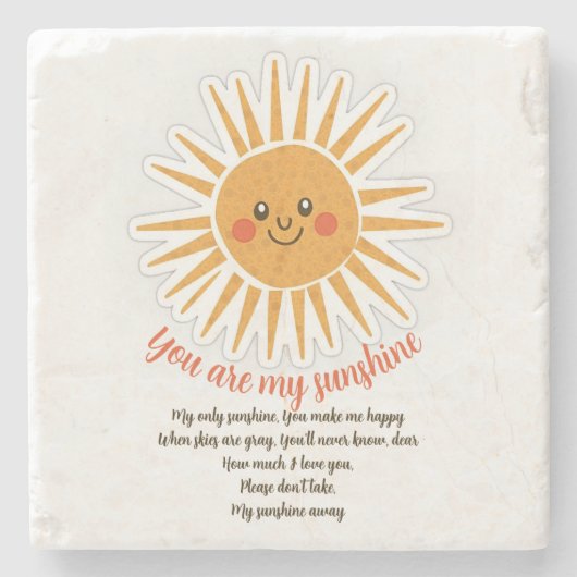 君は僕のサンシャインの歌詞だ ストーンコースター (正面)