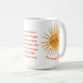 君は僕のサンシャイン歌詞マグだ コーヒーマグカップ (正面右)