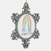 君は僕のサンシャイン絵を描虹 スノーフレークピューターオーナメント (左)