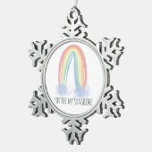 君は僕のサンシャイン絵を描虹 スノーフレークピューターオーナメント (右)