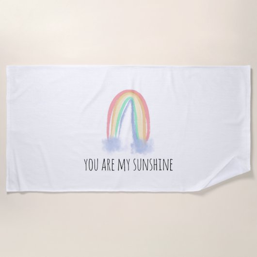 君は僕のサンシャイン絵を描虹 ビーチタオル (正面)