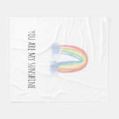 君は僕のサンシャイン絵を描虹 フリースブランケット (正面(横))