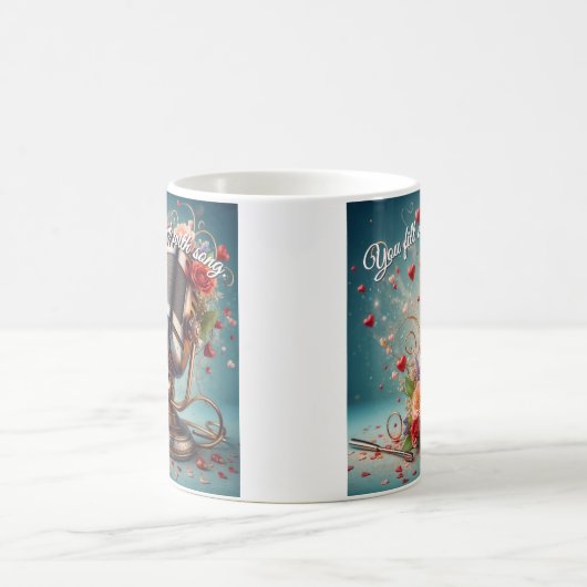 君は僕のハートにソングマグを塗る コーヒーマグカップ (中央)