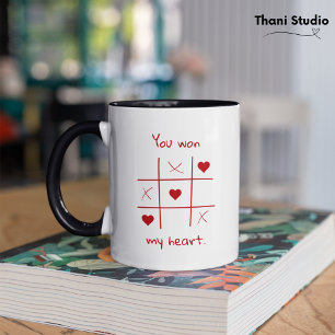 君は僕のハートTic-Tac-Toe Valentineおもしろい'sを獲得した マグカップ