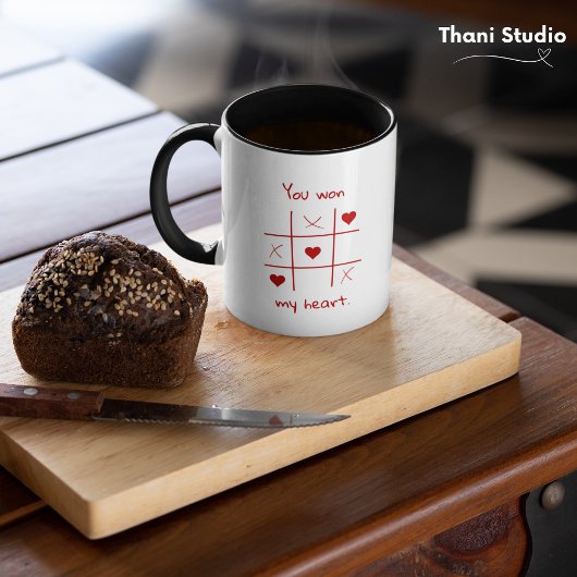 君は僕のハートTic-Tac-Toe Valentineおもしろい'sを獲得した マグカップ