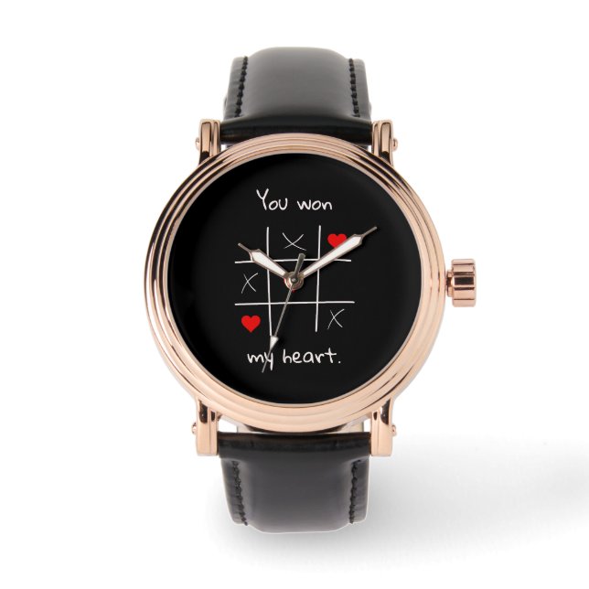 君は僕のハートTic-Tac-Toe Valentineおもしろい'sを獲得した 腕時計 (正面)