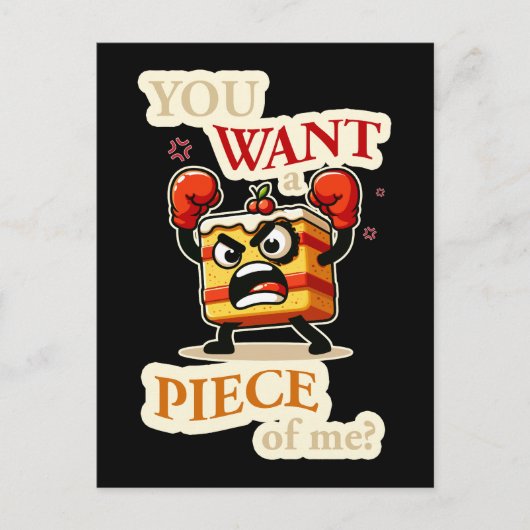 君は僕の一枚が欲しい。怒おもしろい菓子 ポストカード (正面)