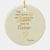 君は僕の与え生活ではなく僕の生与え活だ セラミックオーナメント (裏面)