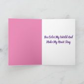 君は僕の世界に色をつけて僕のハートを歌わせる カード (内部)