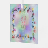 君は僕の人生のクリスマスライトを照らす ガラスオーナメント (正面左)