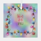 君は僕の人生のクリスマスライトを照らす ガラスオーナメント (裏面)