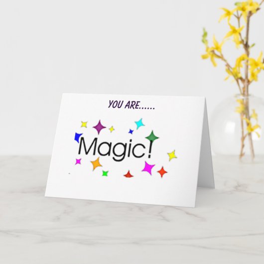 君は僕の人生の魔法ハッピーバースデーだ カード (黄色い花)