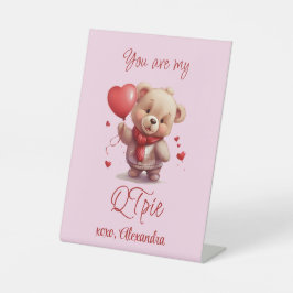 君は僕の内輪だ |可愛いテディベアバレンタインデー 台座サイン
