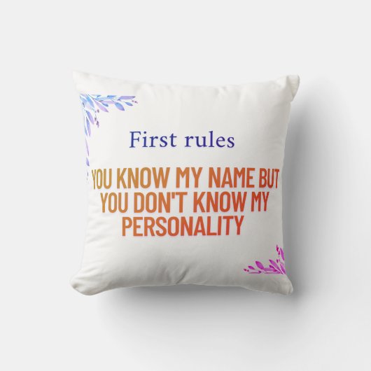 君は僕の名は知っているが僕の人格は知らない クッション (正面)