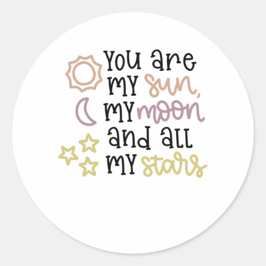君は僕の太陽で僕の月で星は大好き ラウンドシール (正面)