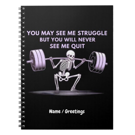 君は僕の奮闘を見るかも知れぬが二度と僕の姿を見やめない ノートブック (正面)