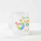 君は僕の幸運なSt patricks day フロストグラスマグカップ (正面左)