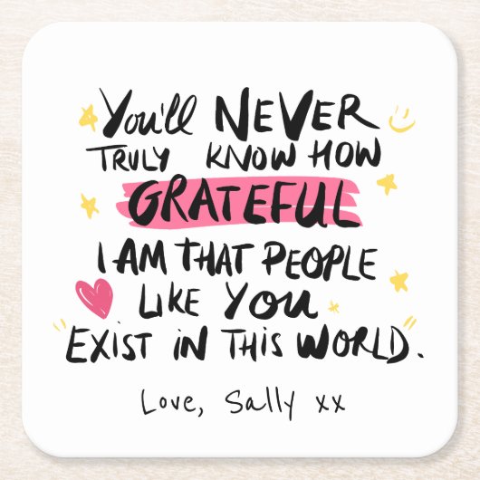 君は僕の恩を知らぬ スクエアペーパーコースター (正面)