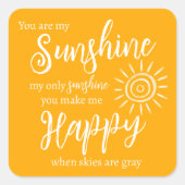 君は僕の日差しだから蜜柑の事が好い スクエアシール (正面)