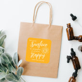 君は僕の日差しだから蜜柑の事が好い スクエアシール