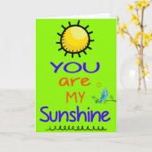 君は僕の日差しだ – 勇気付けられるの言葉 カード (黄色い花)