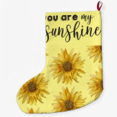 君は僕の日照明黄色のひまわりだ ラージクリスマスストッキング (裏面)