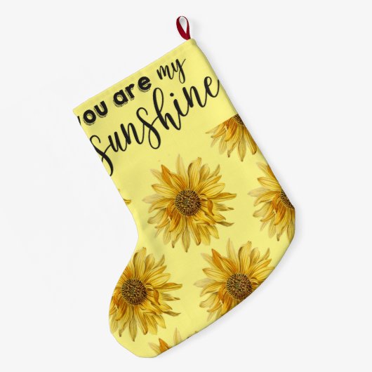 君は僕の日照明黄色のひまわりだ ラージクリスマスストッキング (裏面 (吊り時))