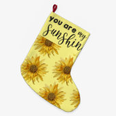 君は僕の日照明黄色のひまわりだ ラージクリスマスストッキング (正面 (吊り時))