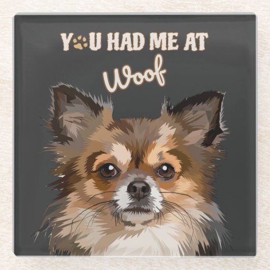 君は僕の災難だ |ポメラニア犬愛犬家 ガラスコースター (正面)