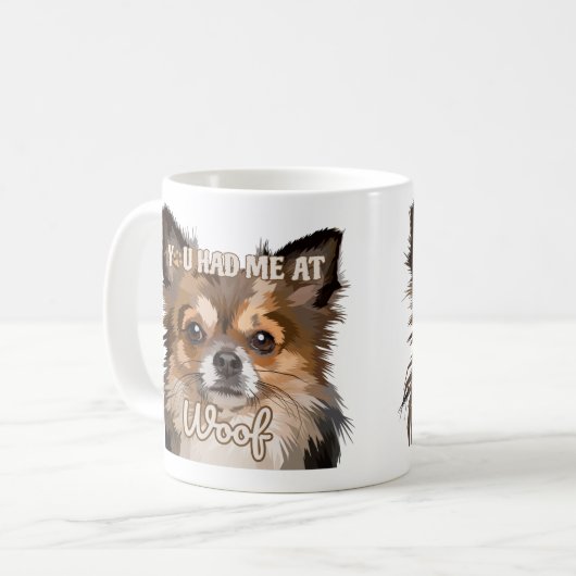 君は僕の災難だ |ポメラニア犬愛犬家 コーヒーマグカップ (正面左)