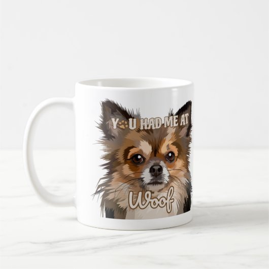 君は僕の災難だ |ポメラニア犬愛犬家 コーヒーマグカップ (左)