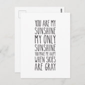 君は僕の照らす唯一の日差しだ ポストカード (正面/裏面)