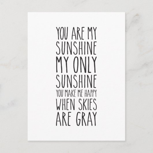 君は僕の照らす唯一の日差しだ ポストカード (正面)