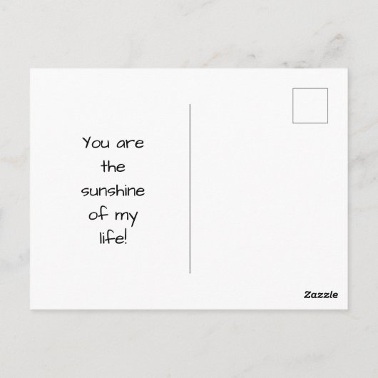 君は僕の照らす唯一の日差しだ ポストカード (裏面)