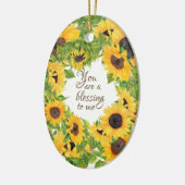 君は僕の賛美ひまわり セラミックオーナメント (左)